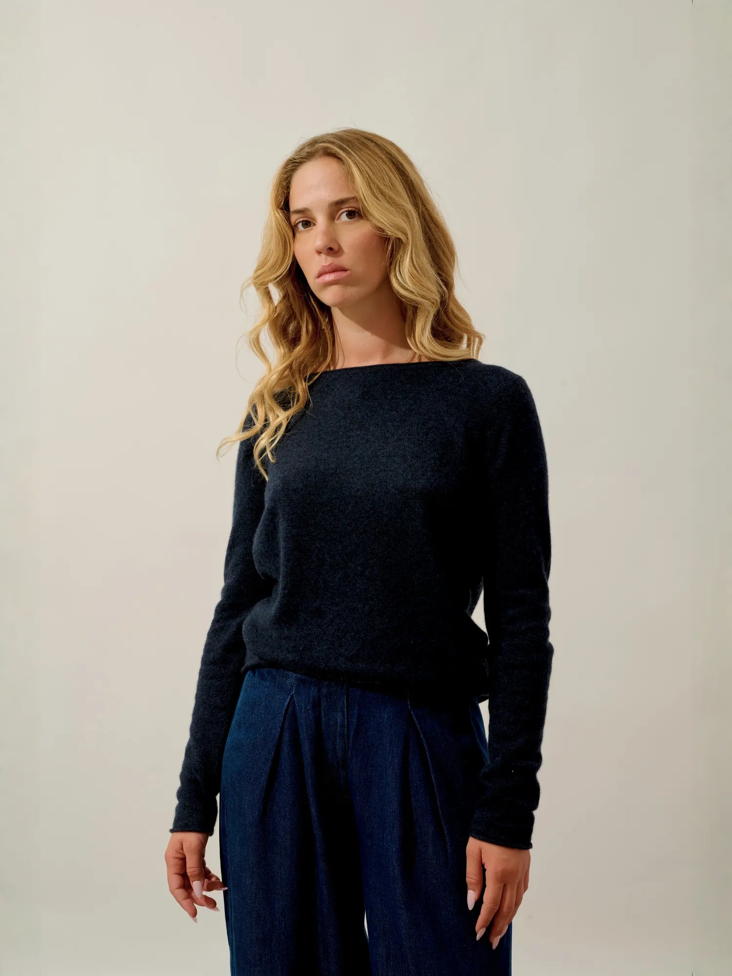 CRIOU pullover u-boot-ausschnitt caviar
