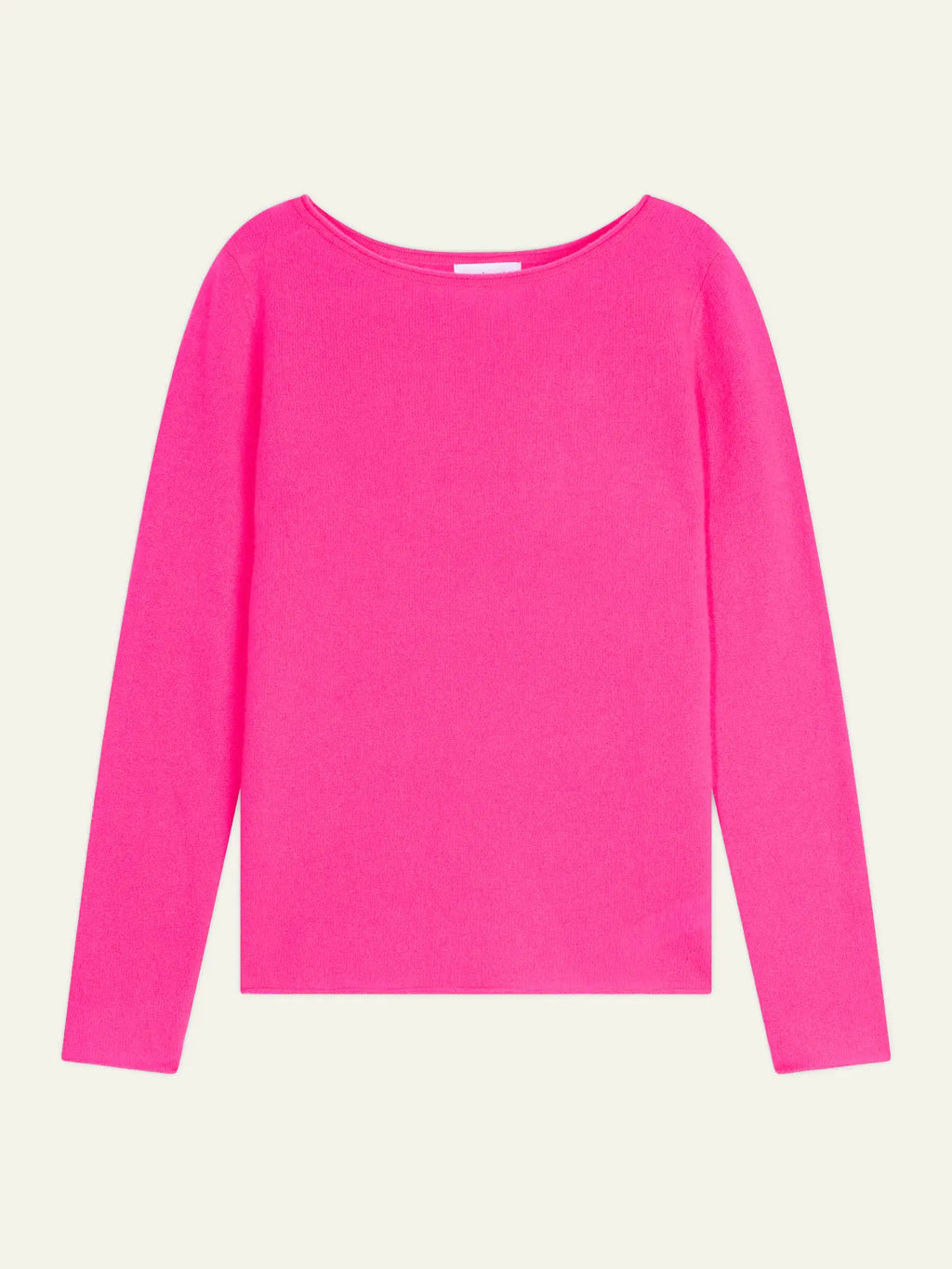 CRIOU pull col bateau flamant rose fluo