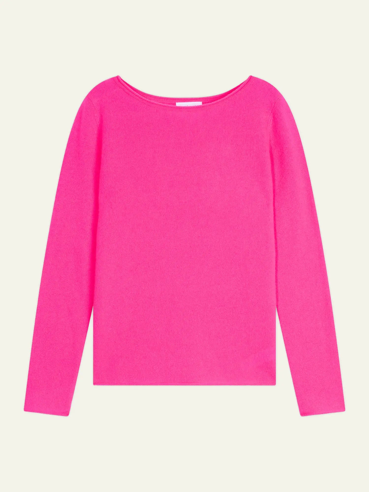 CRIOU pull col bateau flamant rose fluo