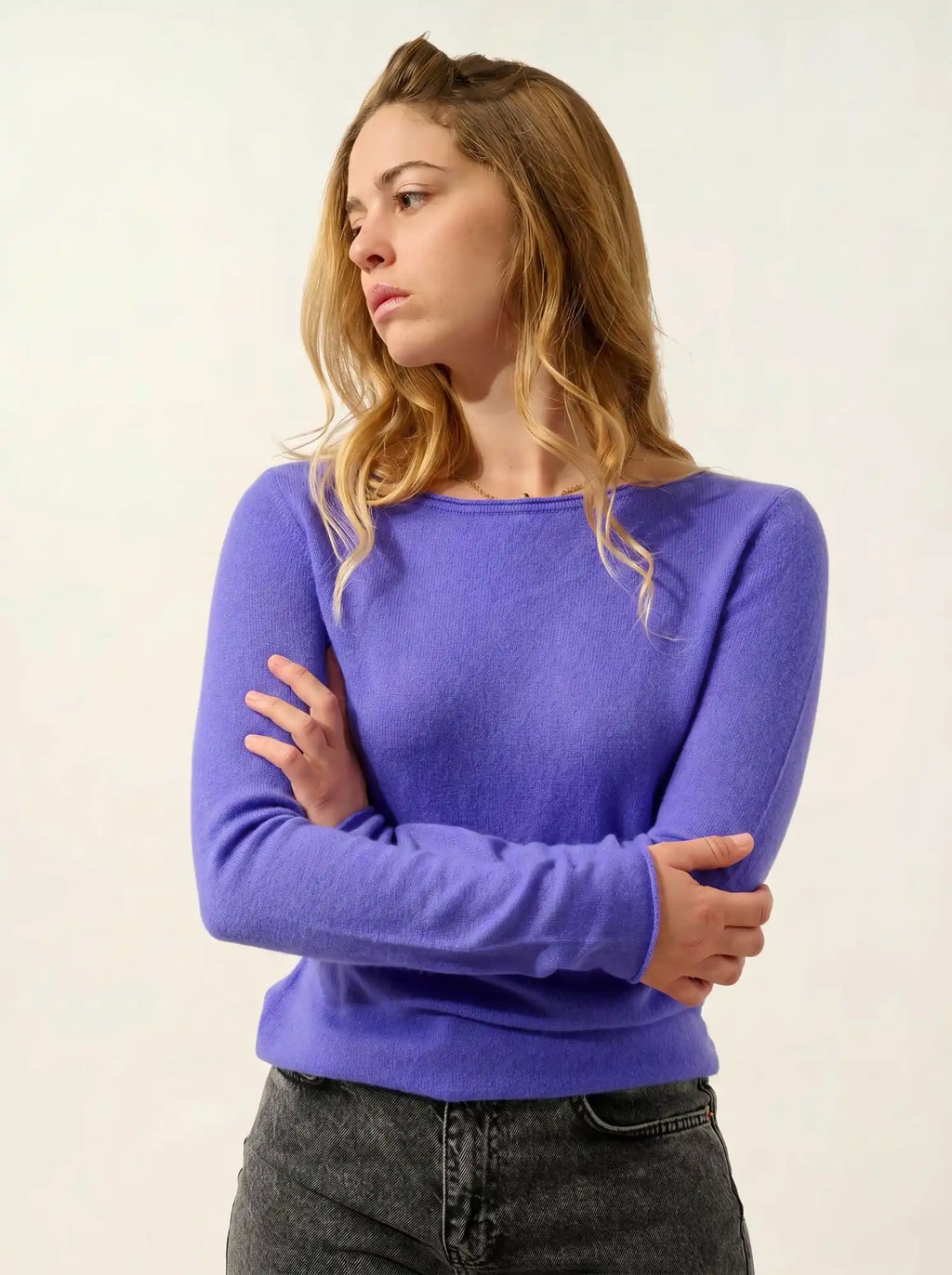 CRIOU pullover u-boot-ausschnitt lavendel