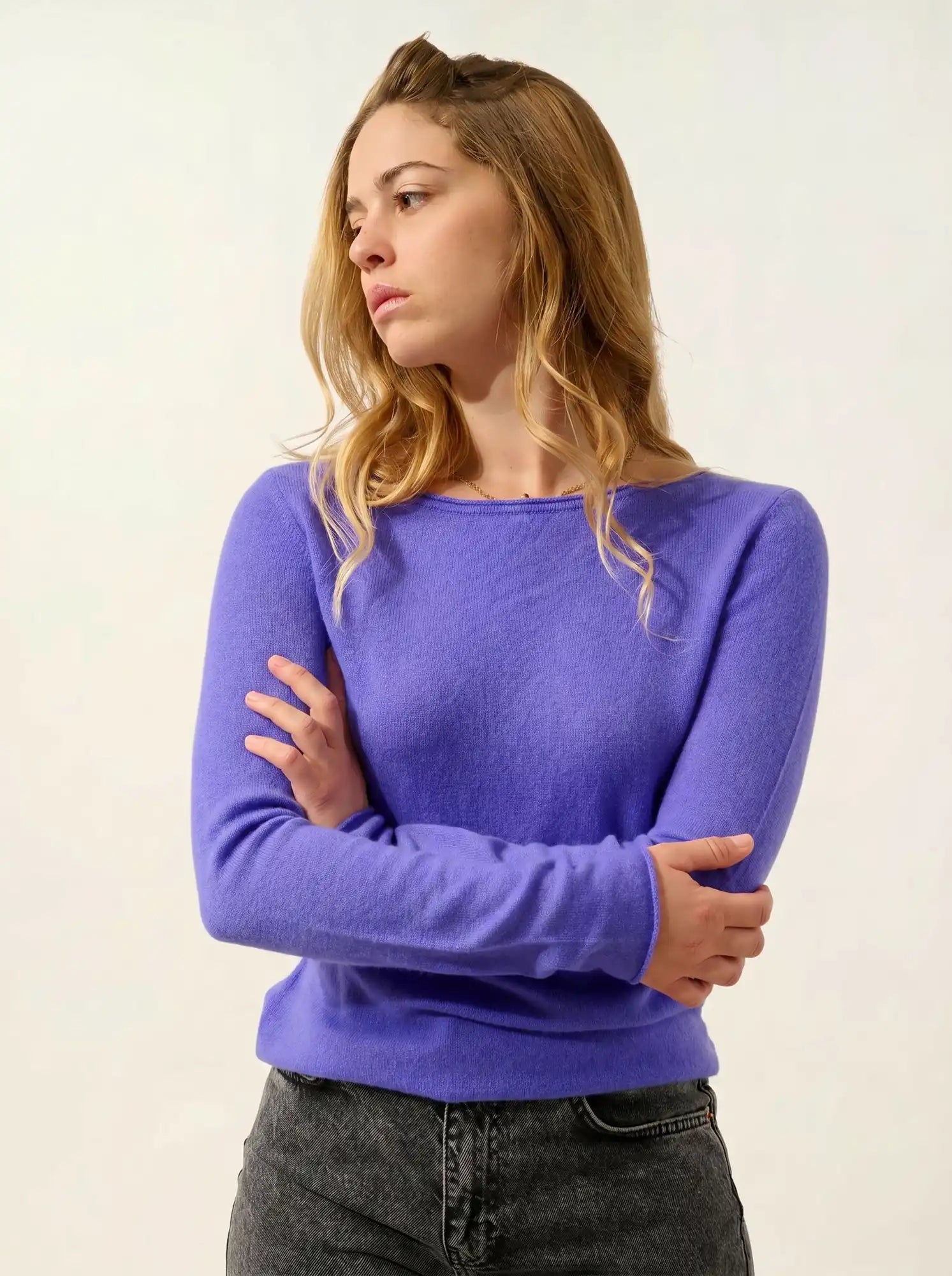 CRIOU pullover u-boot-ausschnitt lavendel