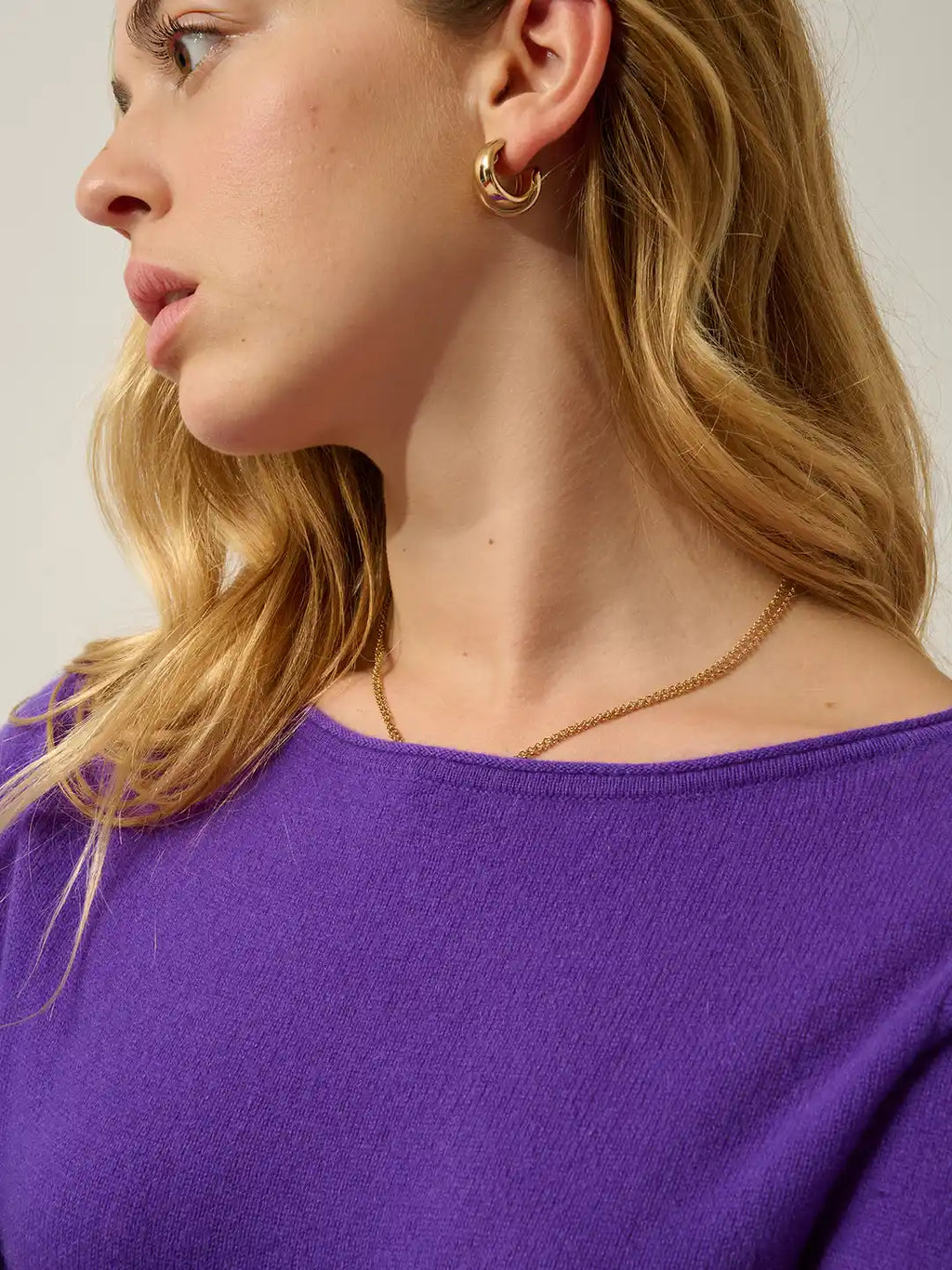 CRIOU sweater boat neck ultra violet