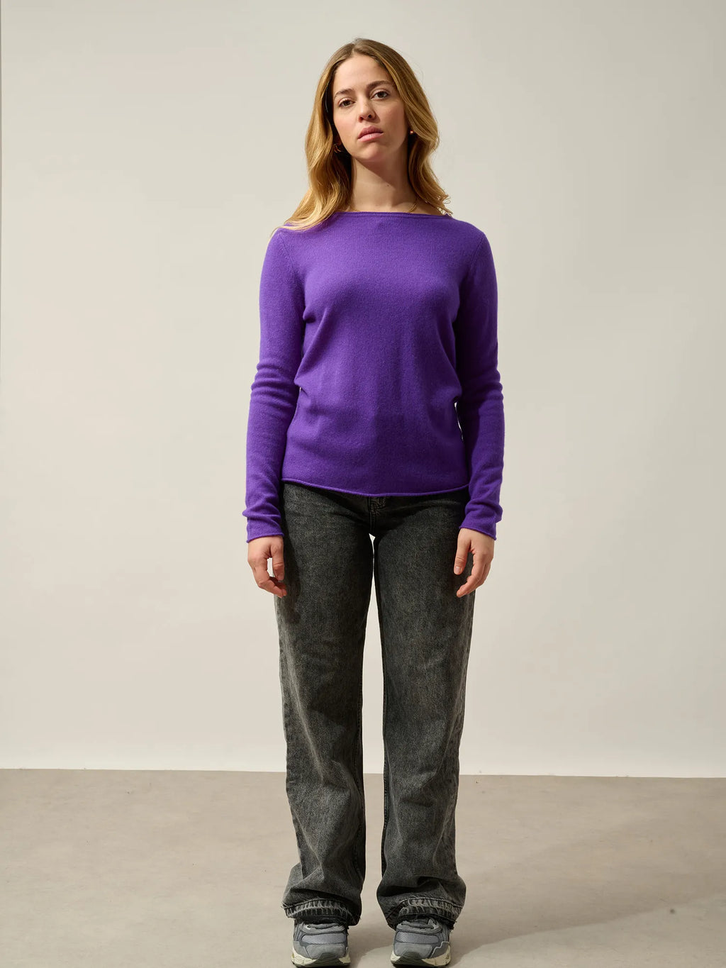 CRIOU sweater boat neck ultra violet