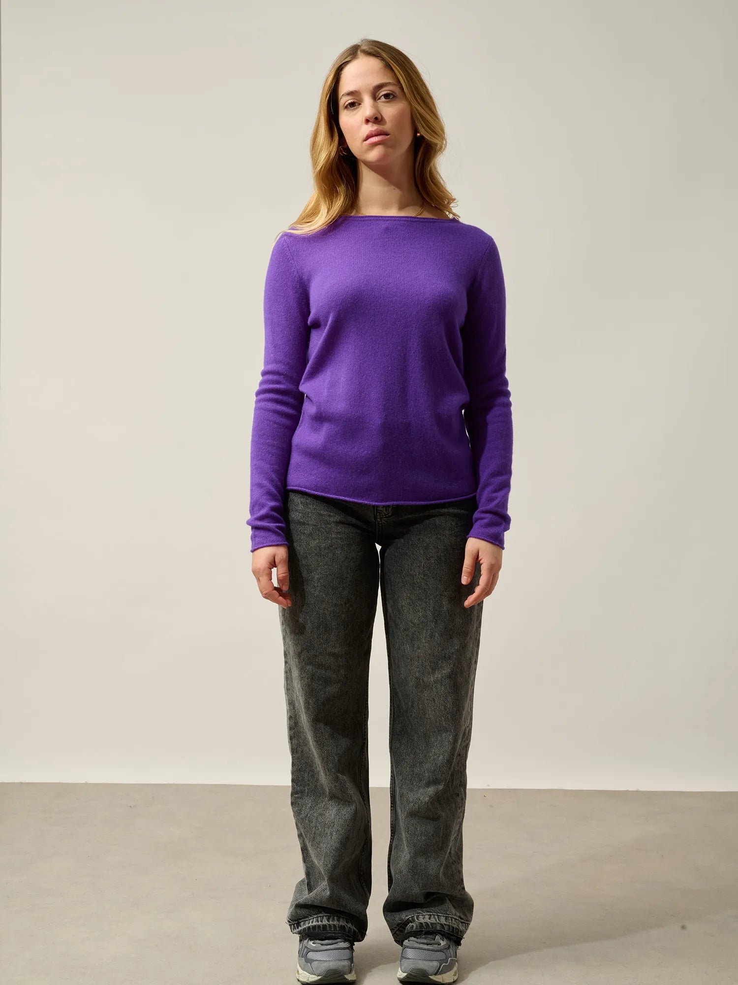 CRIOU sweater boat neck ultra violet