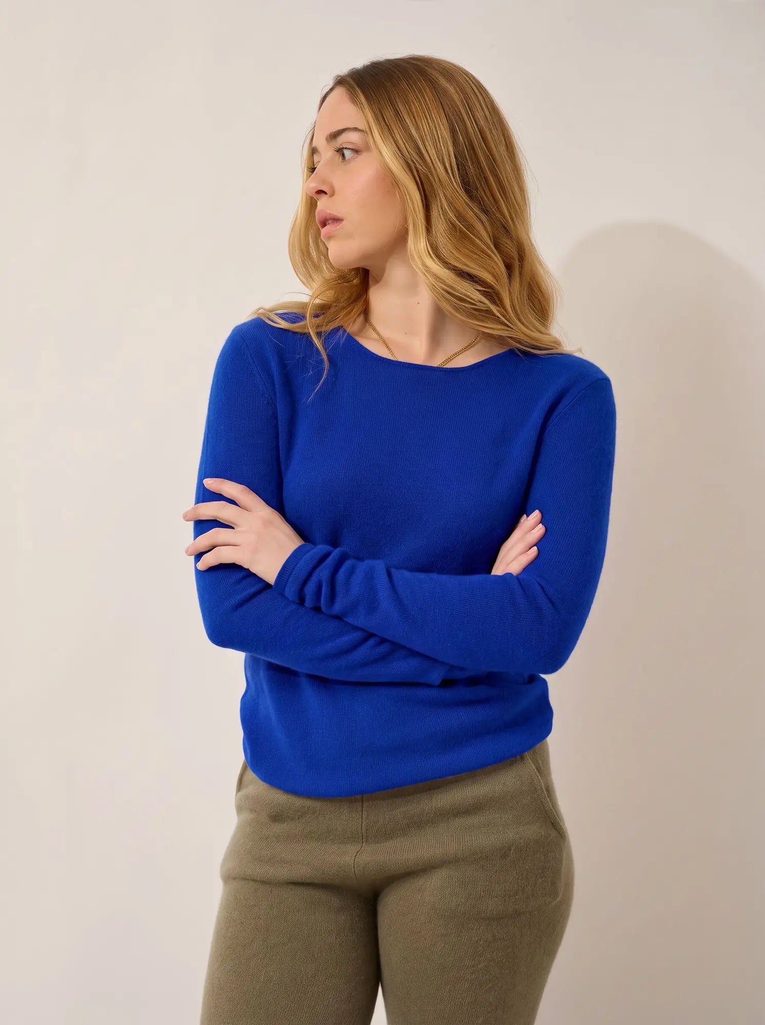 EPÉNA Sweater Crew Neck Klein Blue