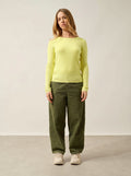 EPÉNA Pullover Rundhalsausschnitt Limonadengelb neon