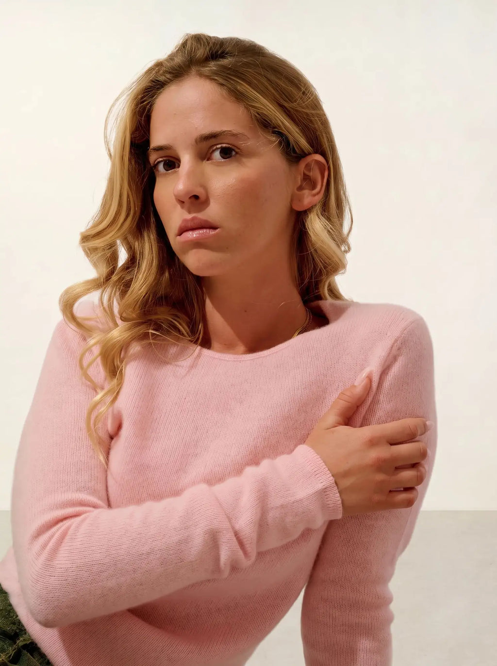 IVY pullover rundhalsausschnitt 4-fädig ballettrosa