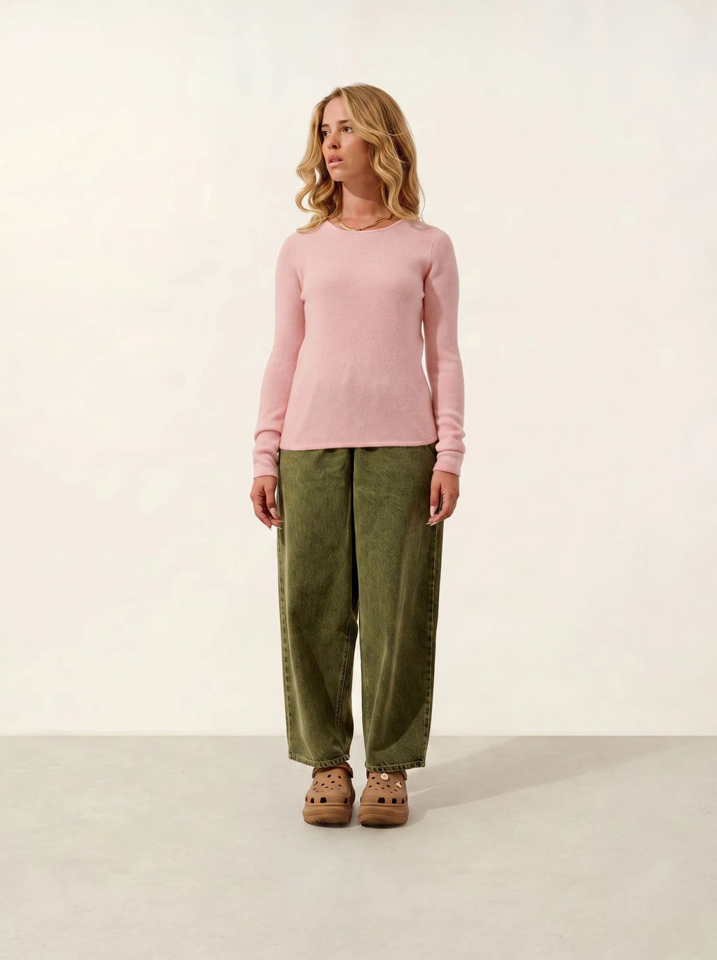 IVY pullover rundhalsausschnitt 4-fädig ballettrosa