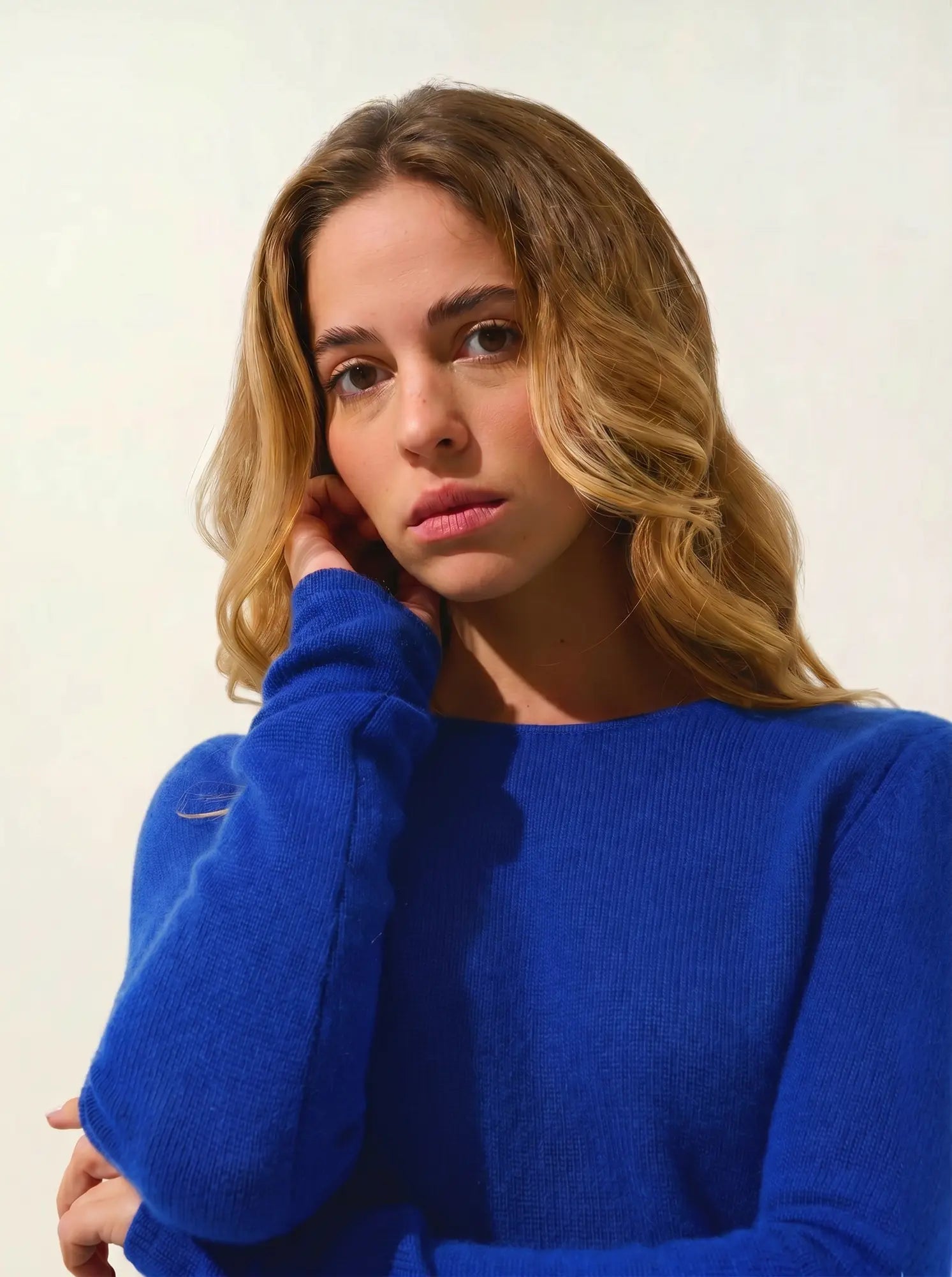 IVY sweater crew neck 4 ply klein blue