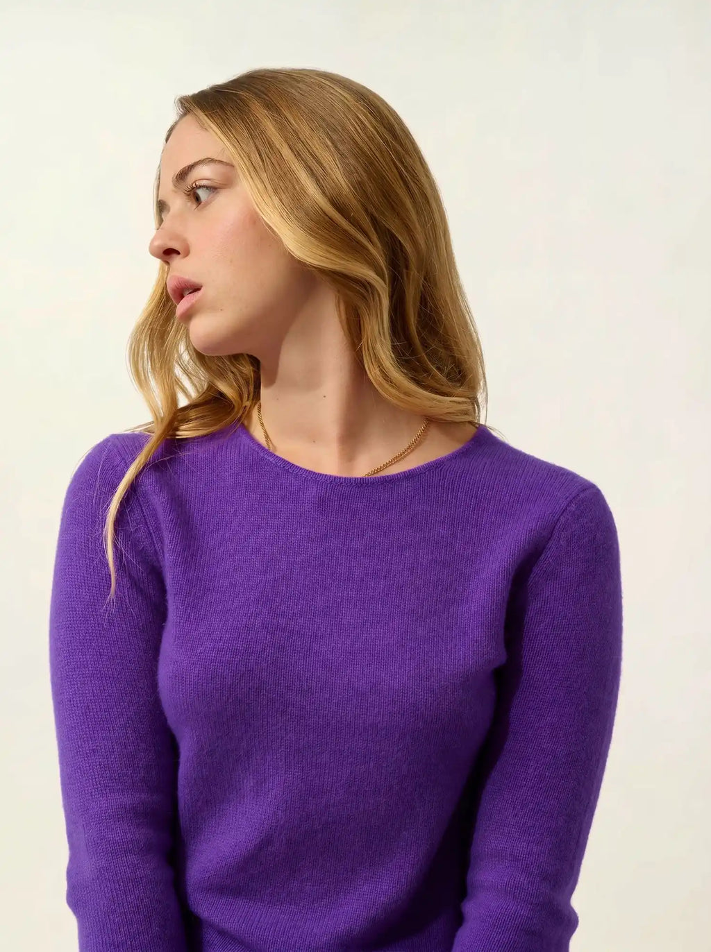 IVY sweater crew neck 4 ply ultra violet