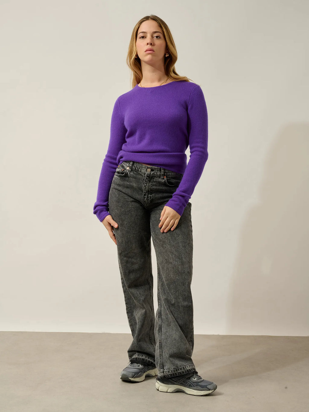 IVY sweater crew neck 4 ply ultra violet
