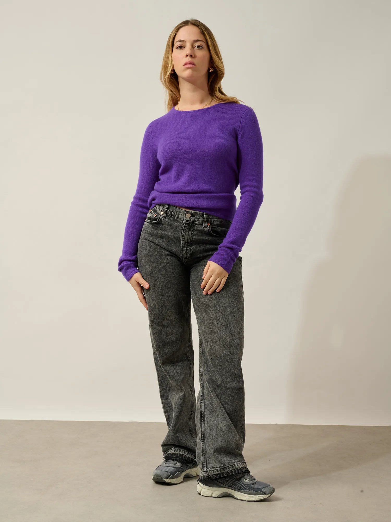 IVY sweater crew neck 4 ply ultra violet