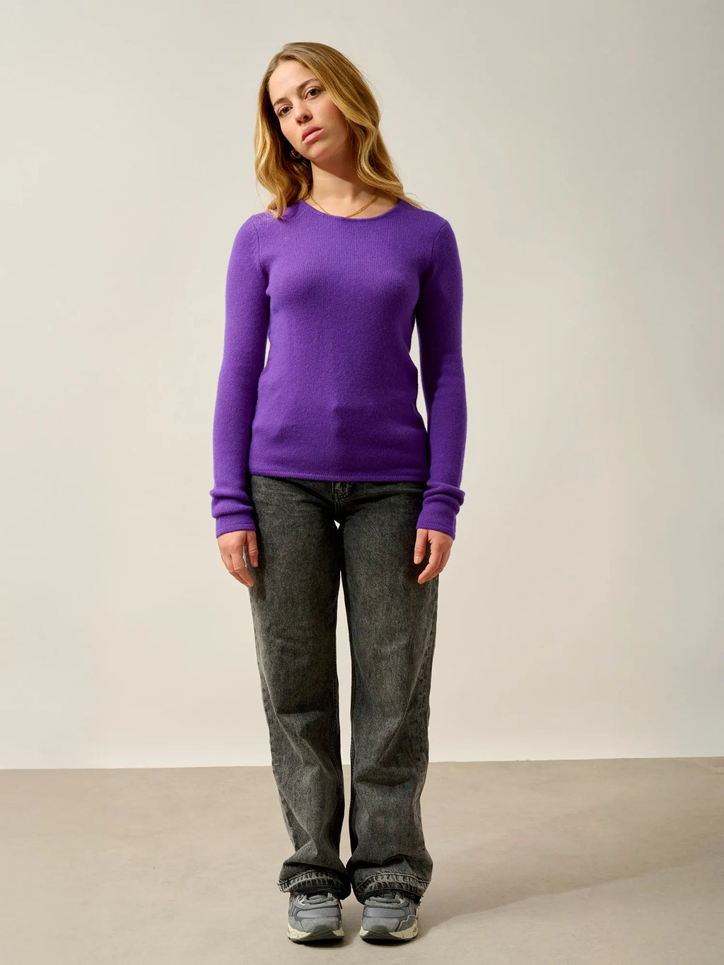 IVY sweater crew neck 4 ply ultra violet