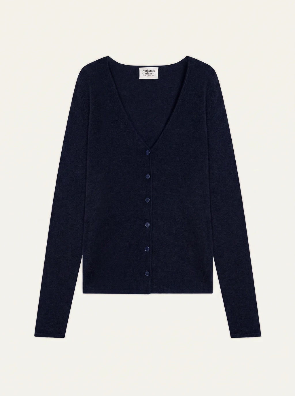 CHALAIS Strickjacke V-Ausschnitt Kaviar