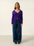 CHALAIS Strickjacke V-Ausschnitt Ultraviolett