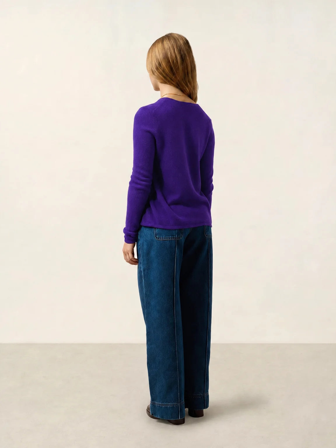 CHALAIS Strickjacke V-Ausschnitt Ultraviolett