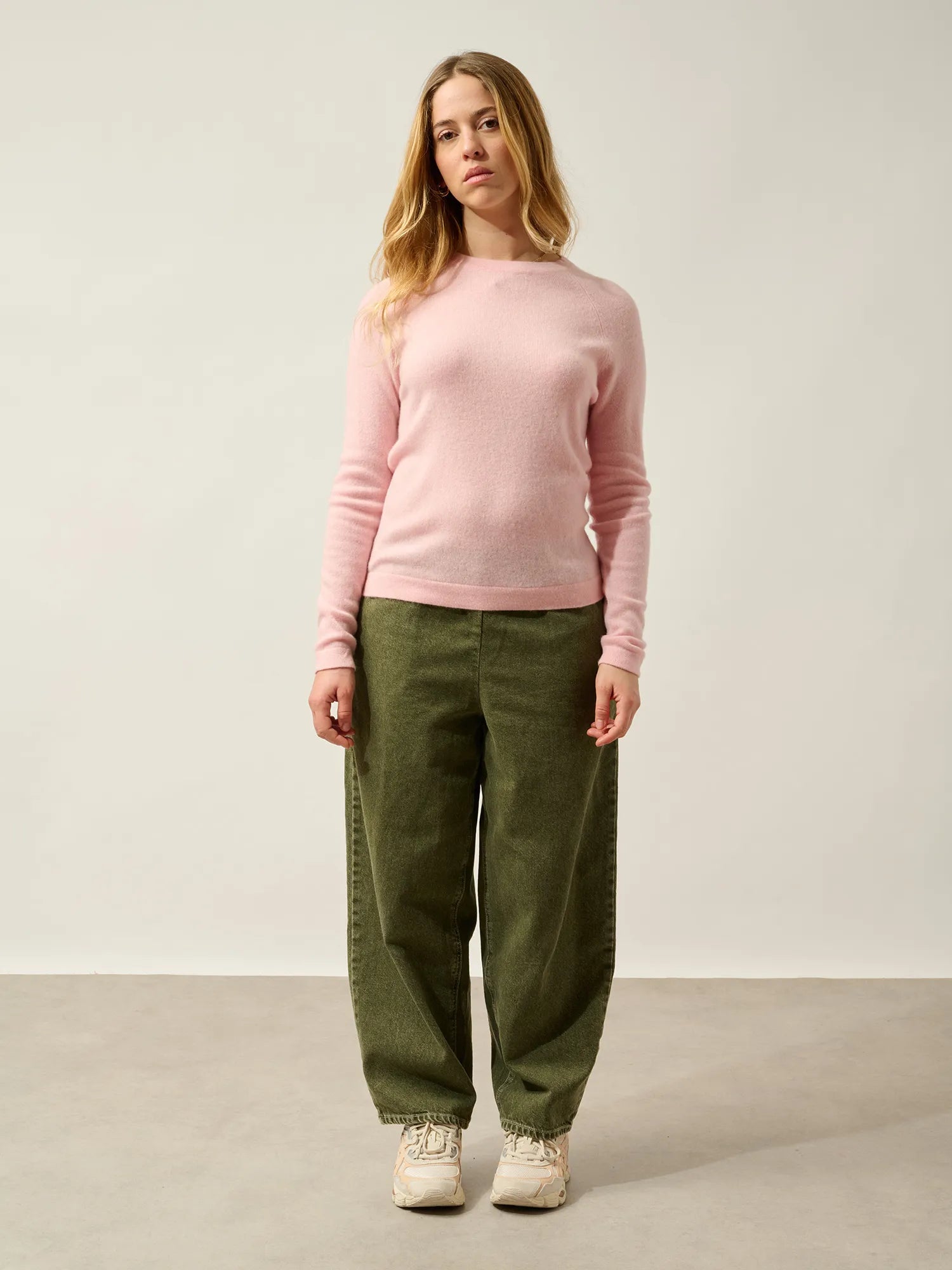 ECRIN Pullover Rundhalsausschnitt Ballettrosa