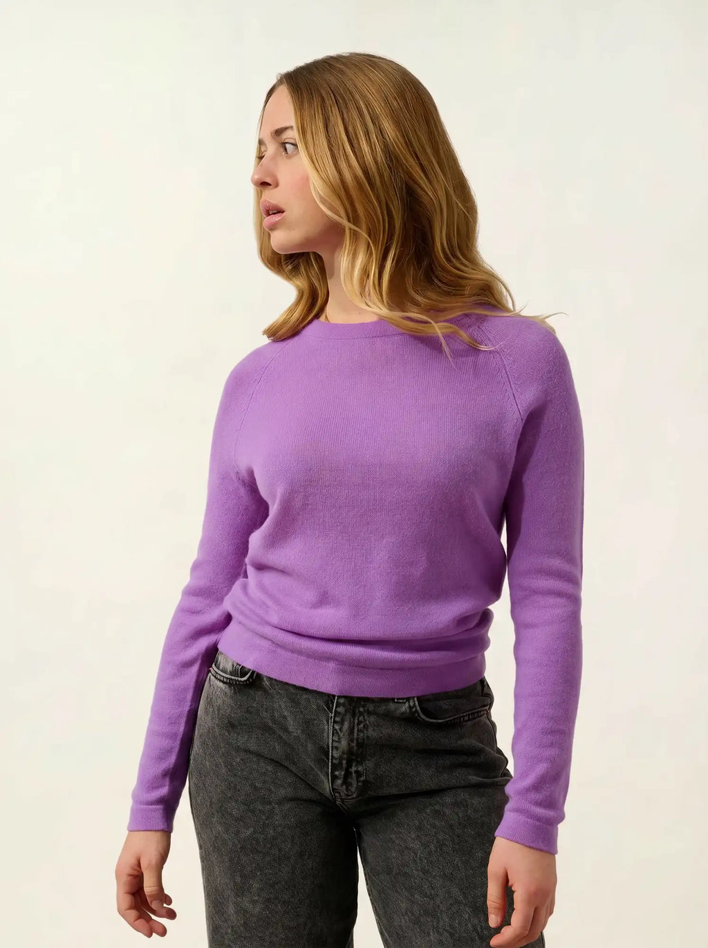 ECRIN Pullover Rundhalsausschnitt Flieder