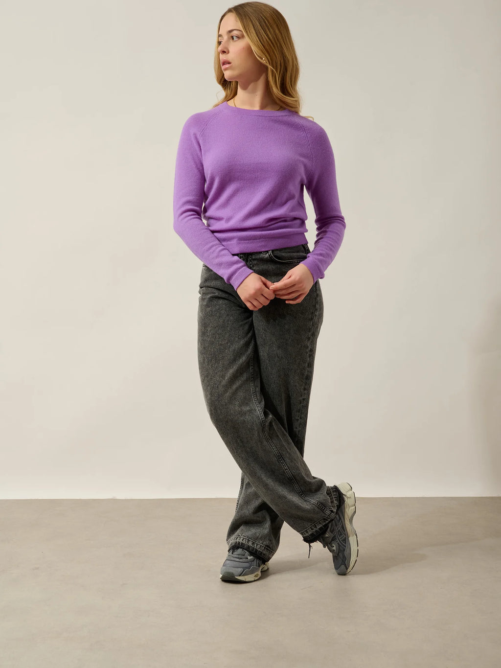 ECRIN Pullover Rundhalsausschnitt Flieder