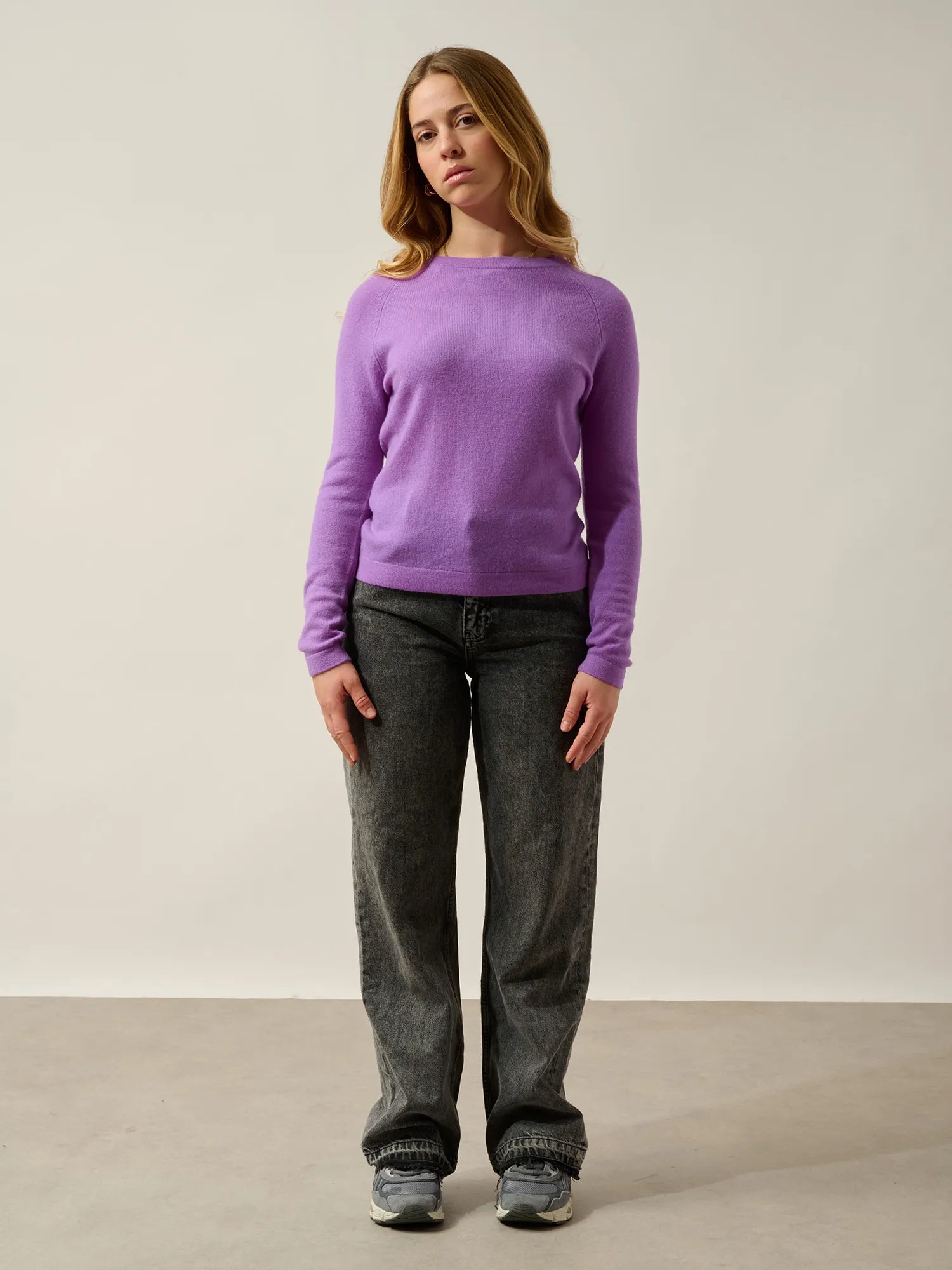 ECRIN Pullover Rundhalsausschnitt Flieder