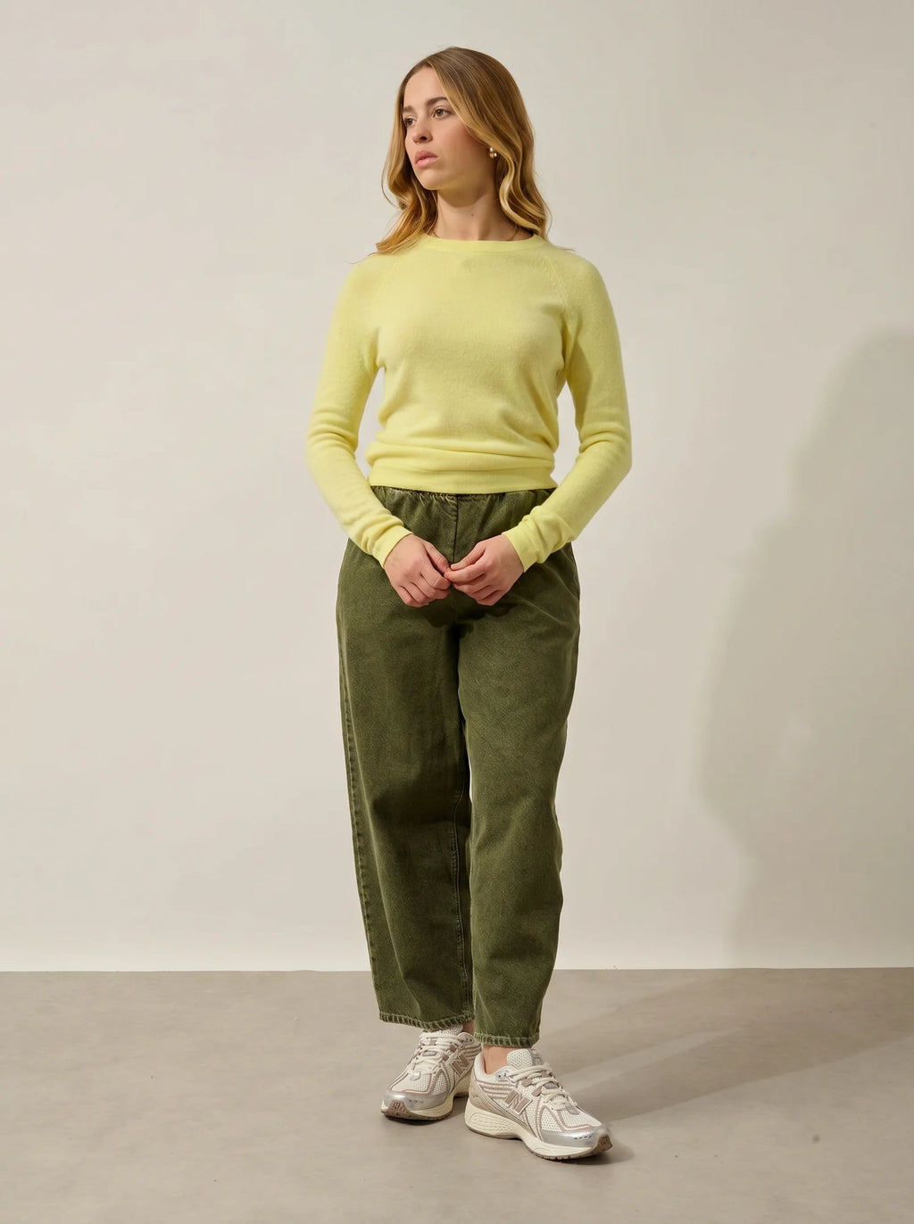 ECRIN pullover rundhalsausschnitt limonade neon