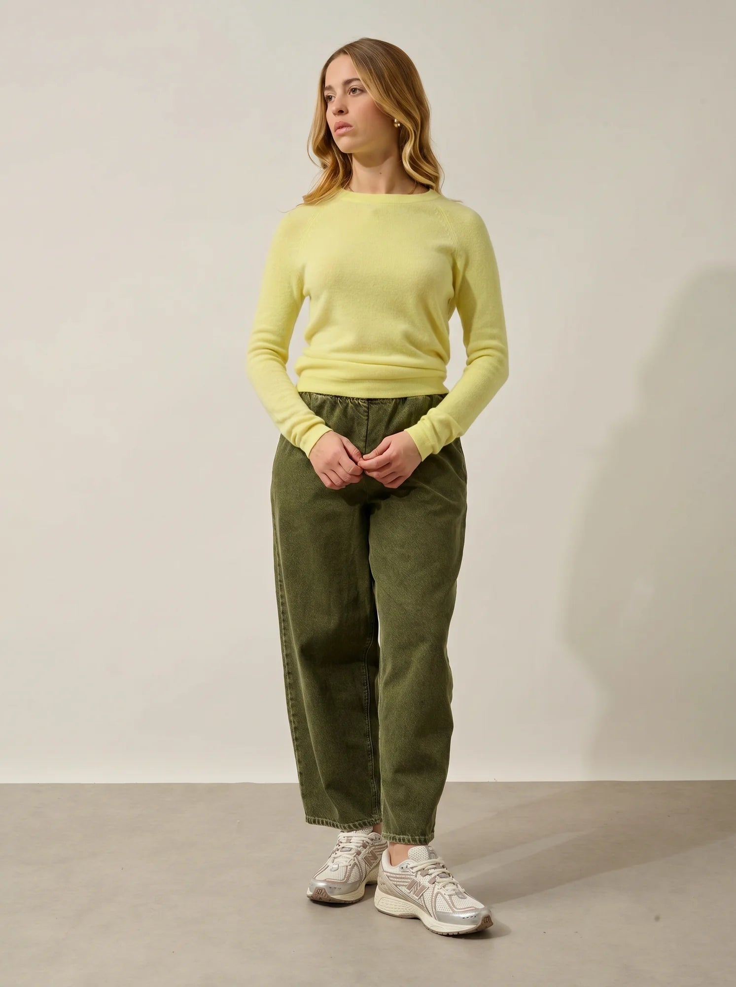 ECRIN pullover rundhalsausschnitt limonade neon
