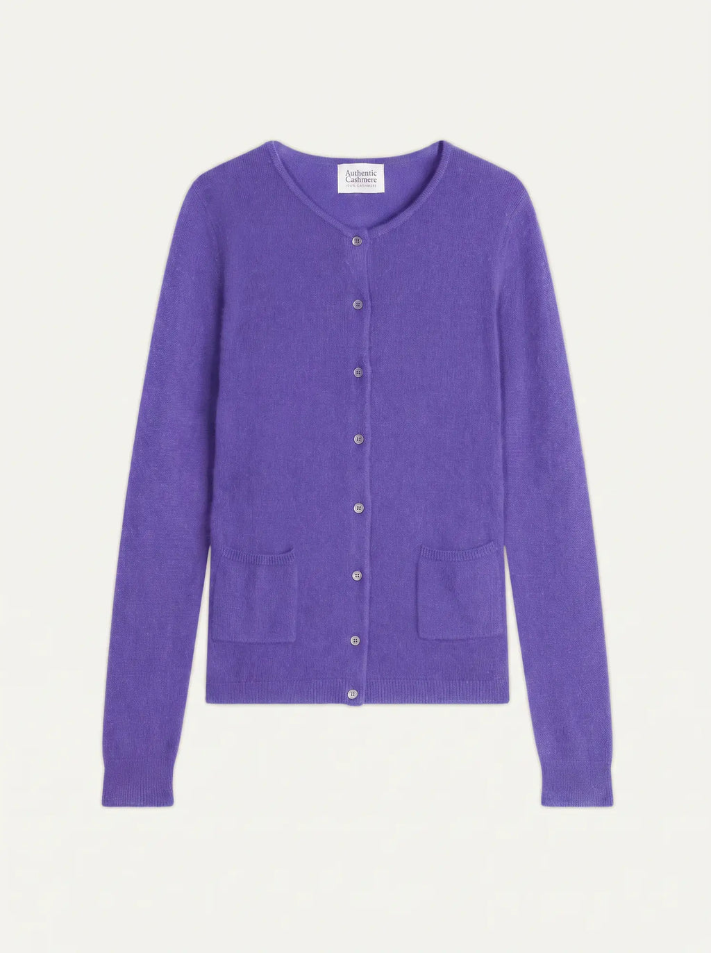 CARON Strickjacke Rundhalsausschnitt Lavendel