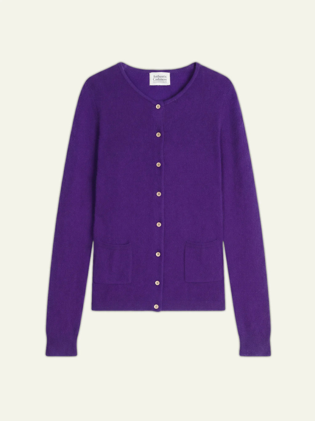 CARON Strickjacke Rundhalsausschnitt Ultraviolett