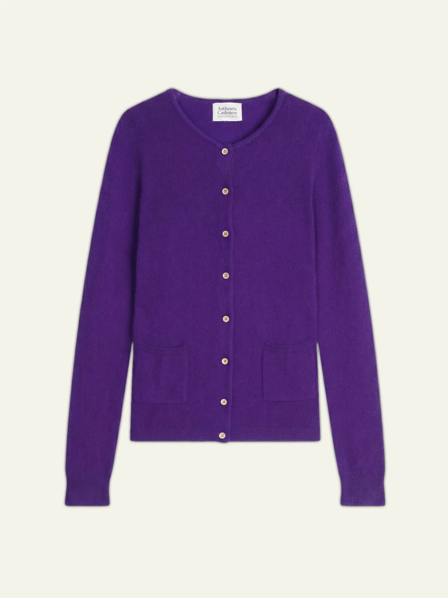 CARON Strickjacke Rundhalsausschnitt Ultraviolett