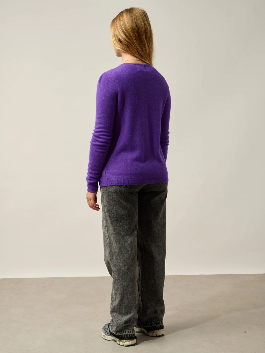 CARON Strickjacke Rundhalsausschnitt Ultraviolett