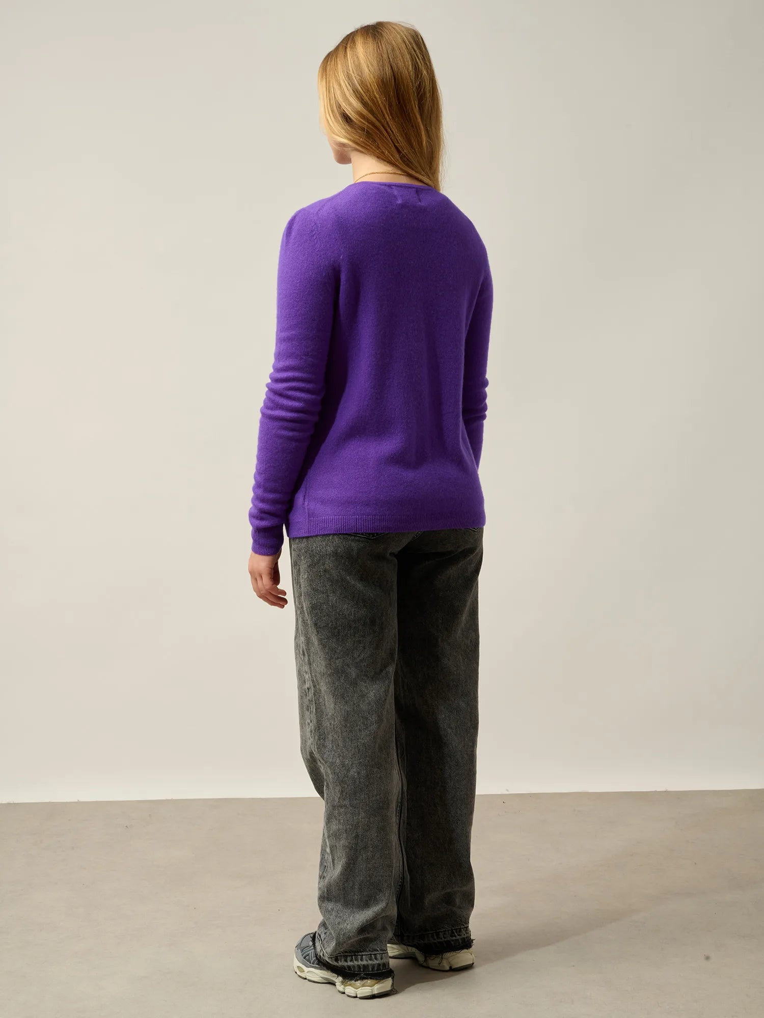 CARON Strickjacke Rundhalsausschnitt Ultraviolett