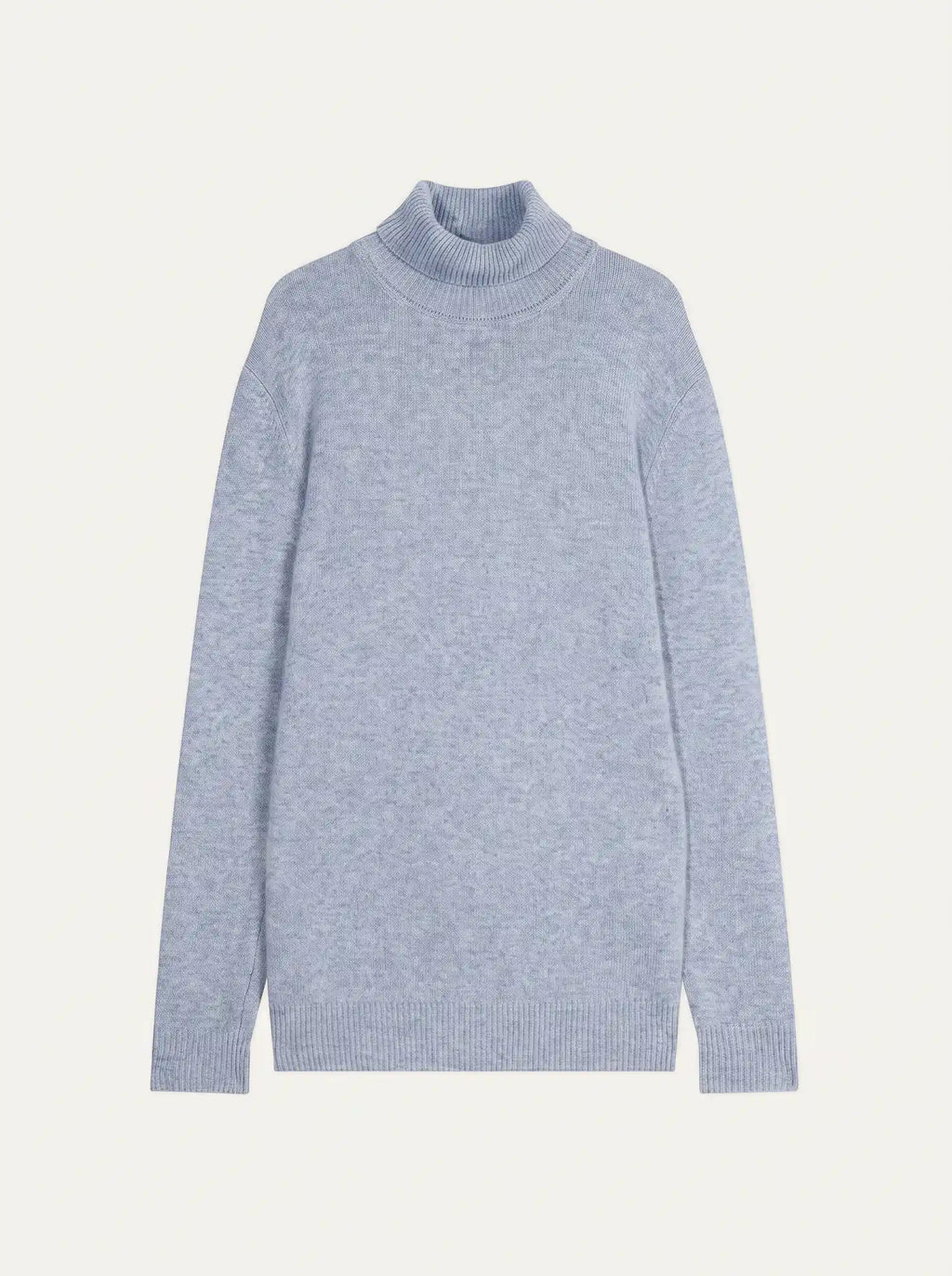 MARTIN sweater turtleneck 4 ply ivory blue
