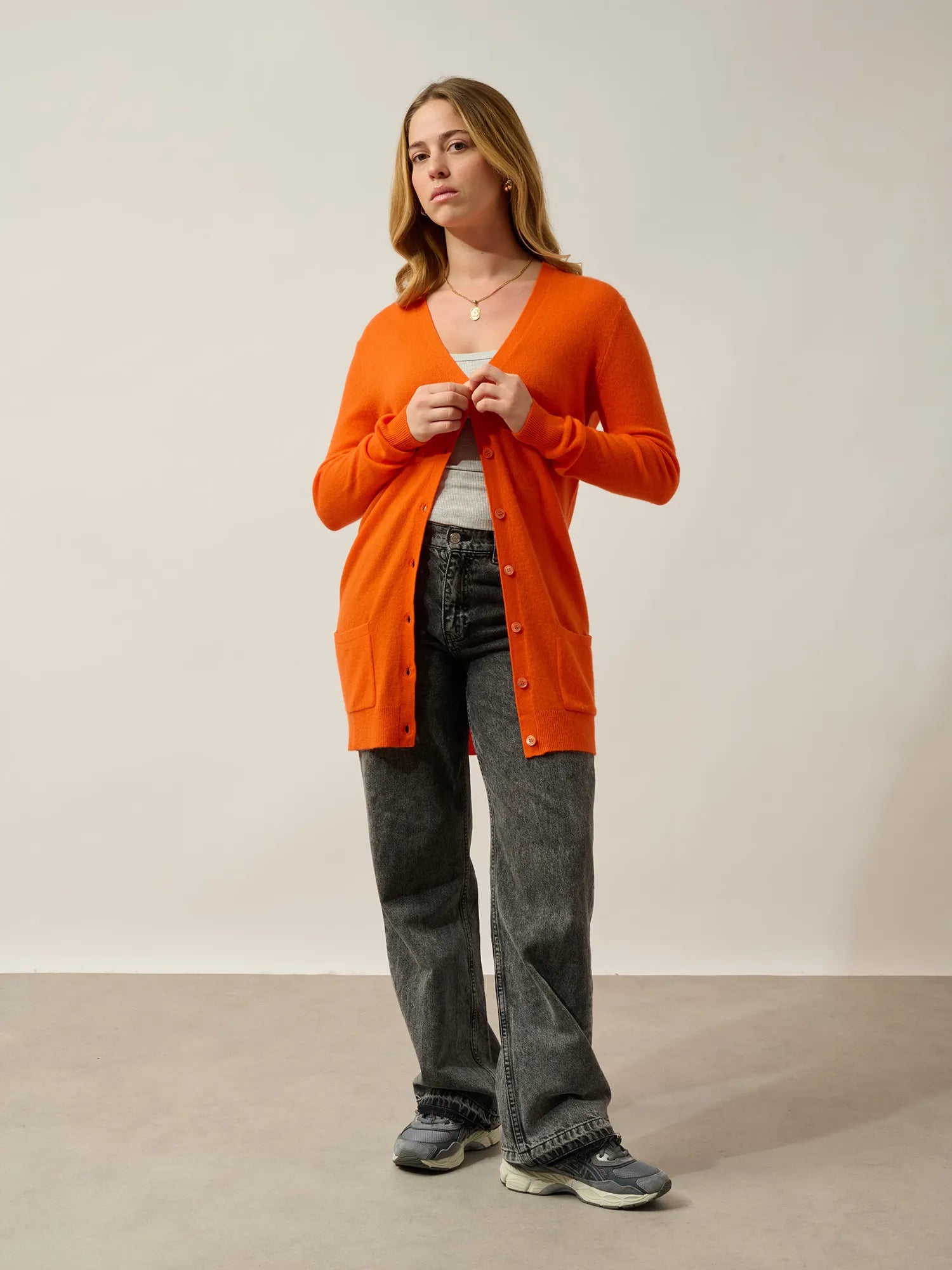CIMET cardigan col V carotte