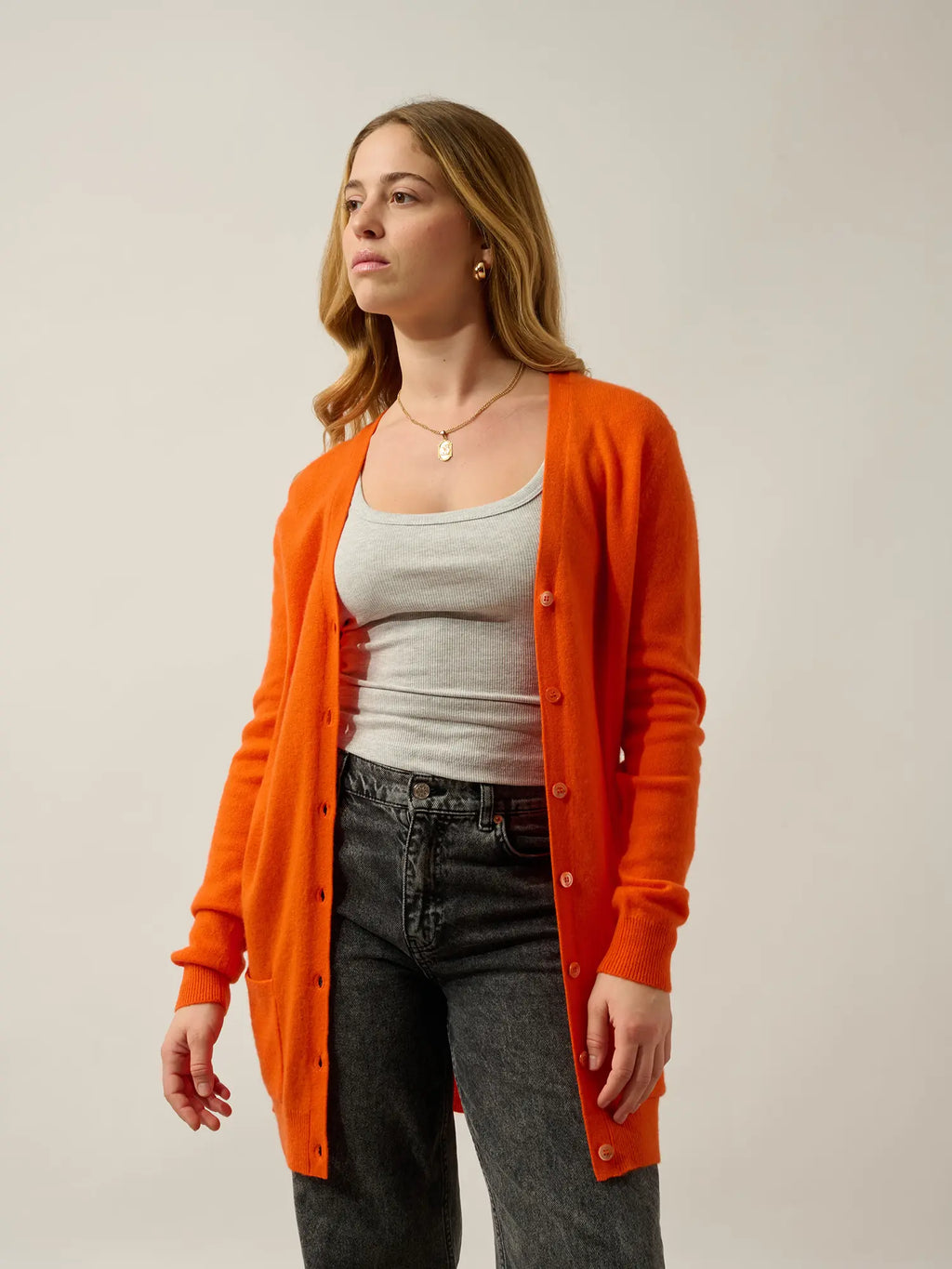CIMET cardigan col V carotte