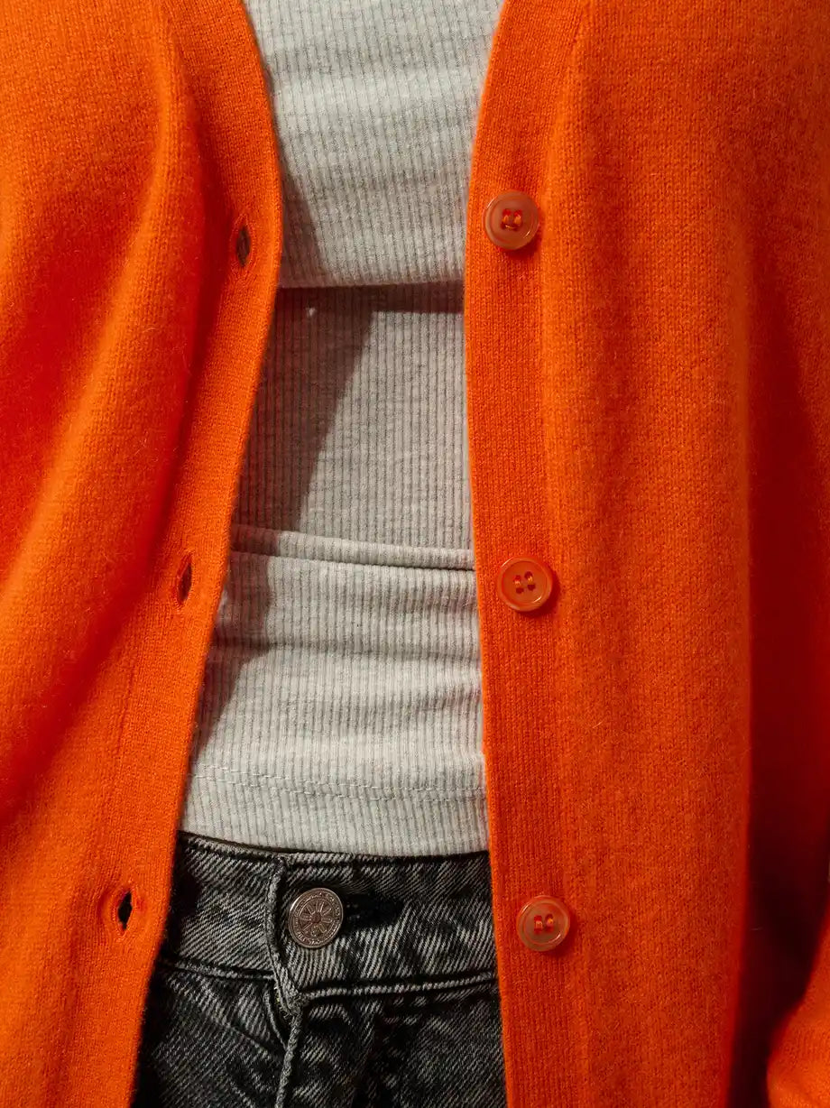 CIMET cardigan col V carotte