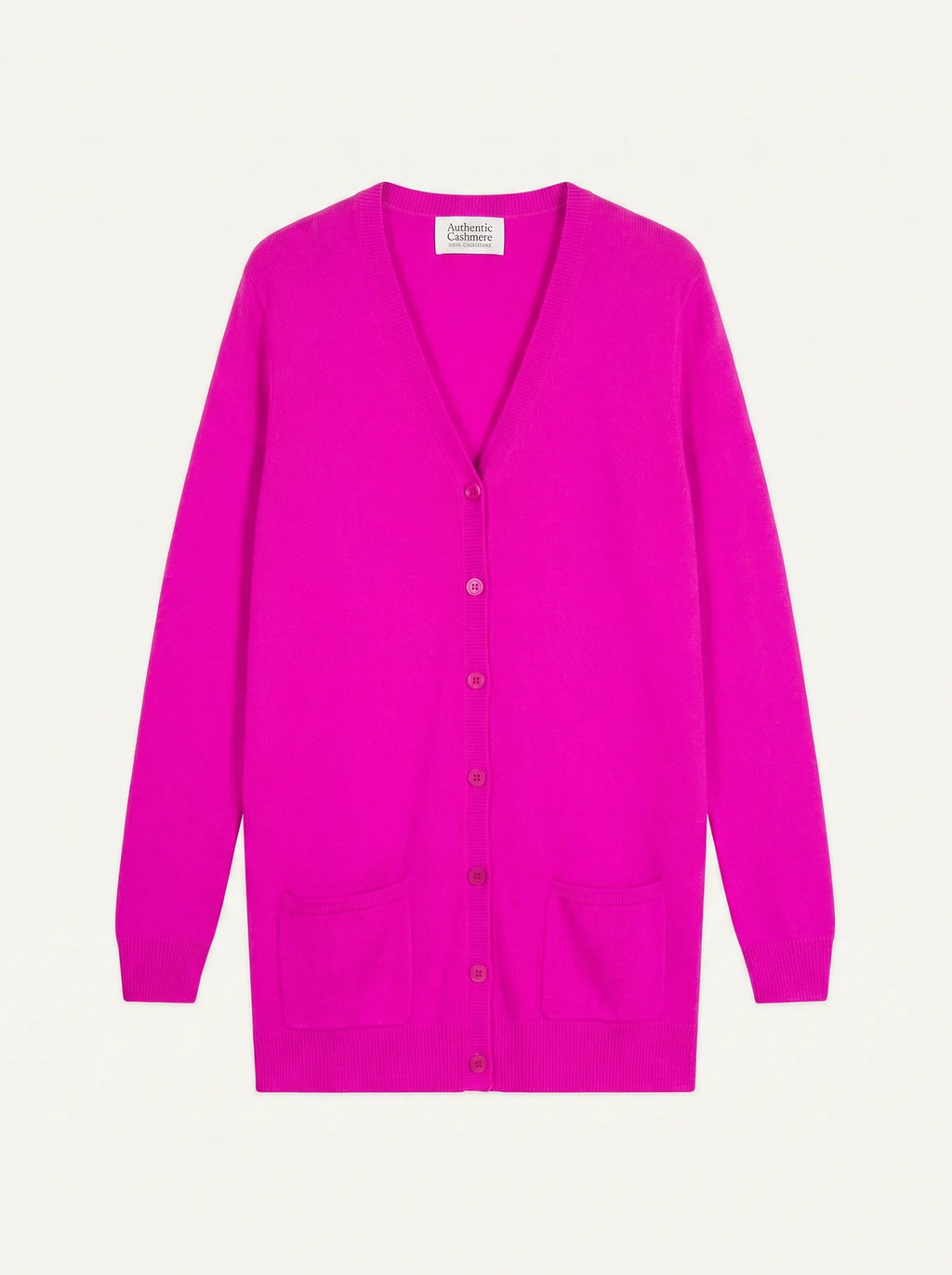 CIMET strickjacke v-ausschnitt magenta fuchsia