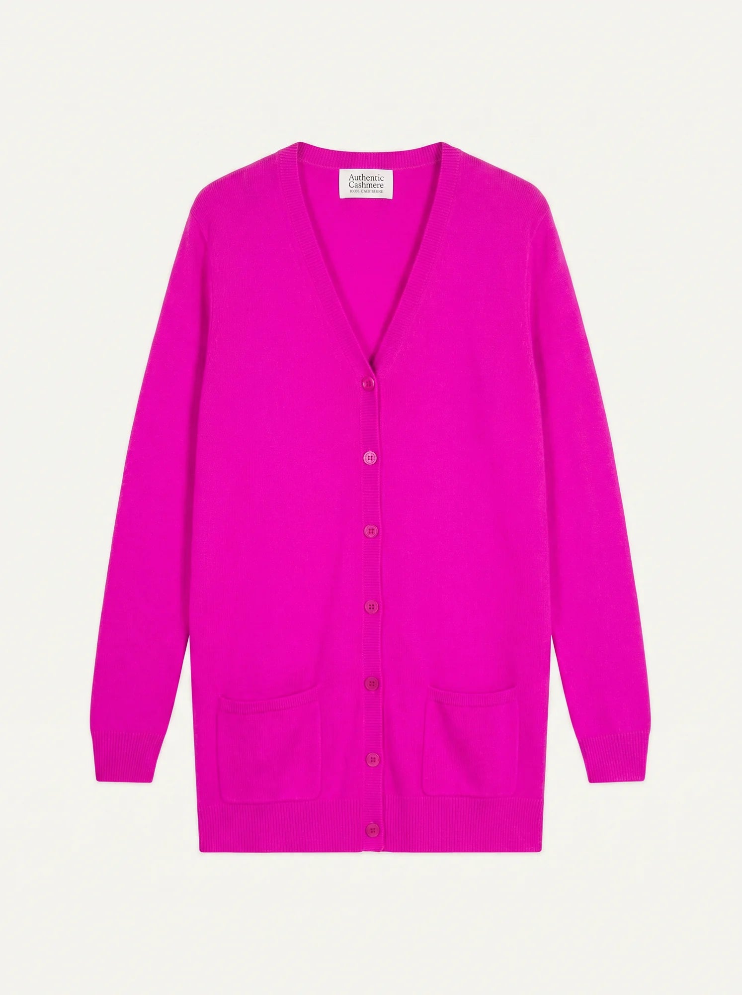 CIMET strickjacke v-ausschnitt magenta fuchsia