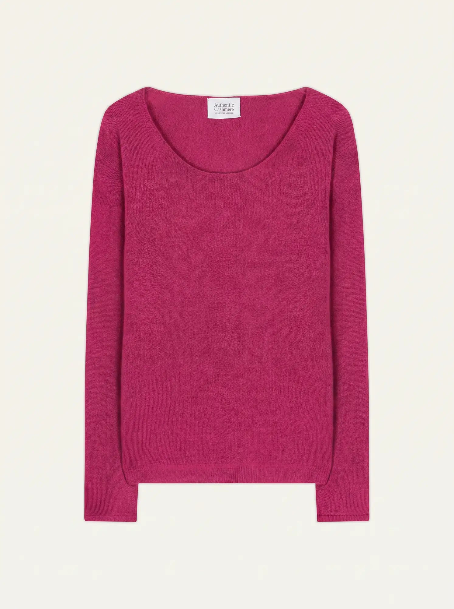 LANFON sweater crew neck magenta red