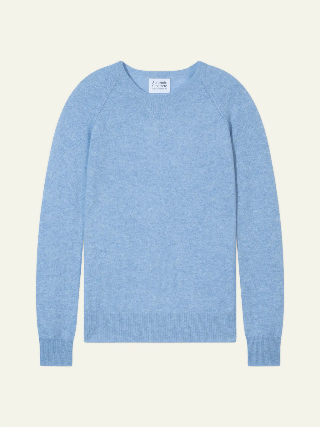 ETRET Pullover Rundhalsausschnitt Babyblau meliert