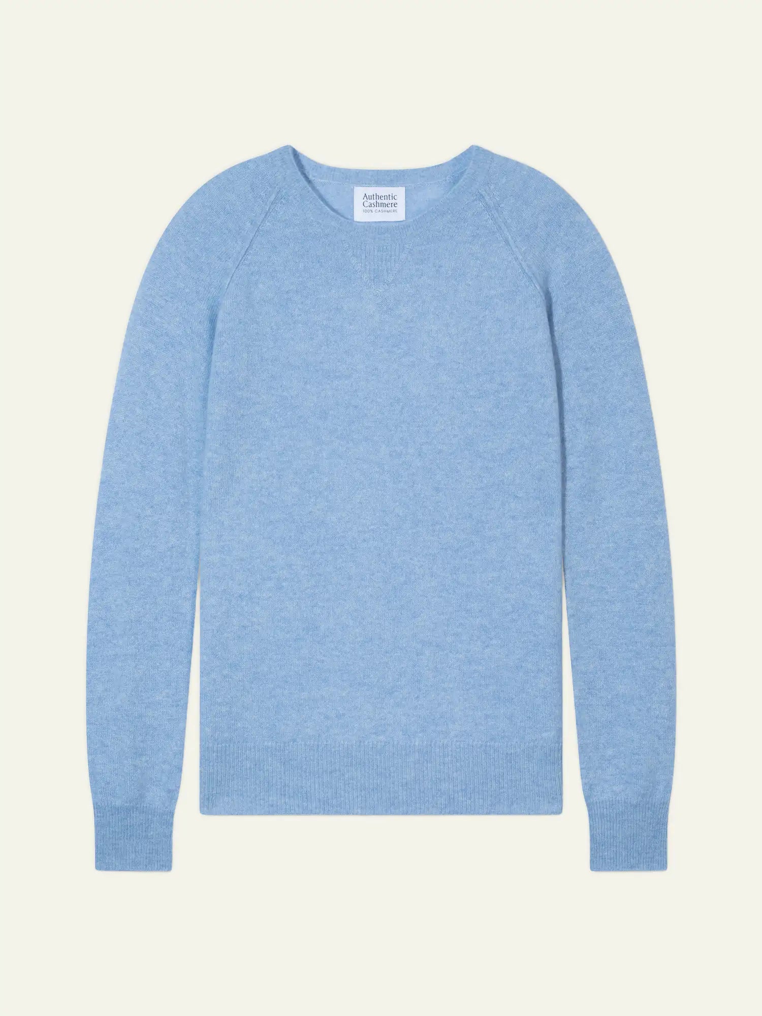 ETRET Pullover Rundhalsausschnitt Babyblau meliert
