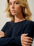 ETRET pullover rundhalsausschnitt caviar