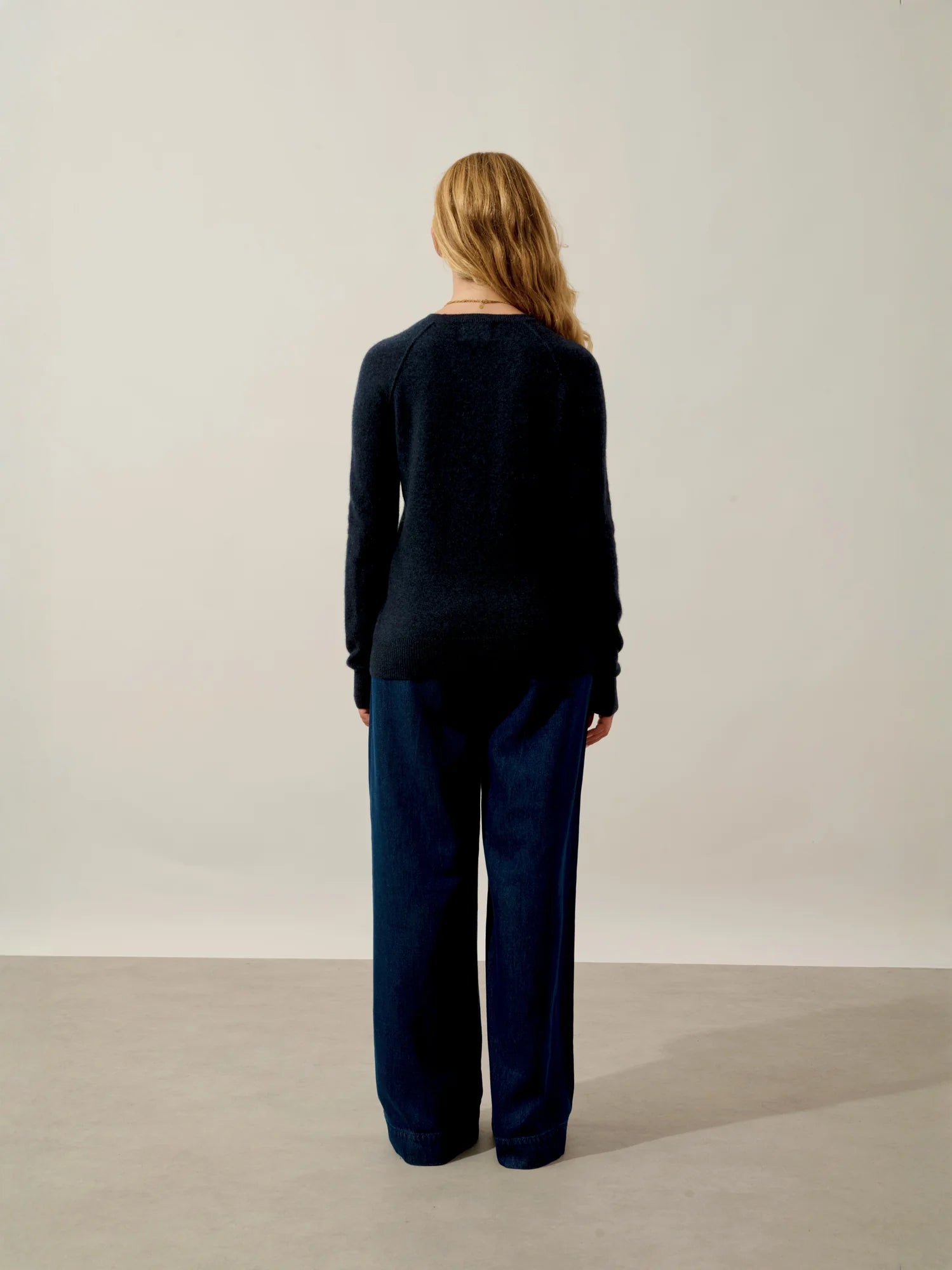 ETRET pullover rundhalsausschnitt caviar