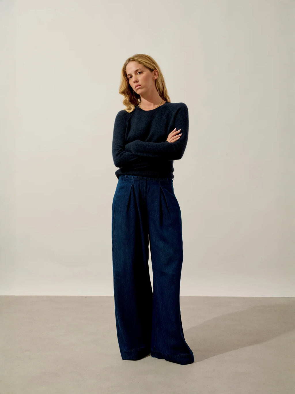ETRET pullover rundhalsausschnitt caviar