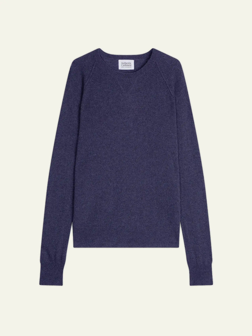 ETRET Pullover Rundhalsausschnitt Violett Grau meliert