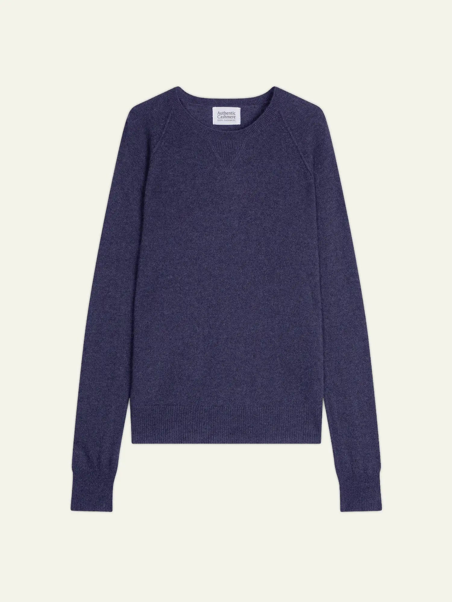 ETRET Pullover Rundhalsausschnitt Violett Grau meliert