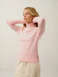 FORNET Pullover Rollkragen Ballettrosa