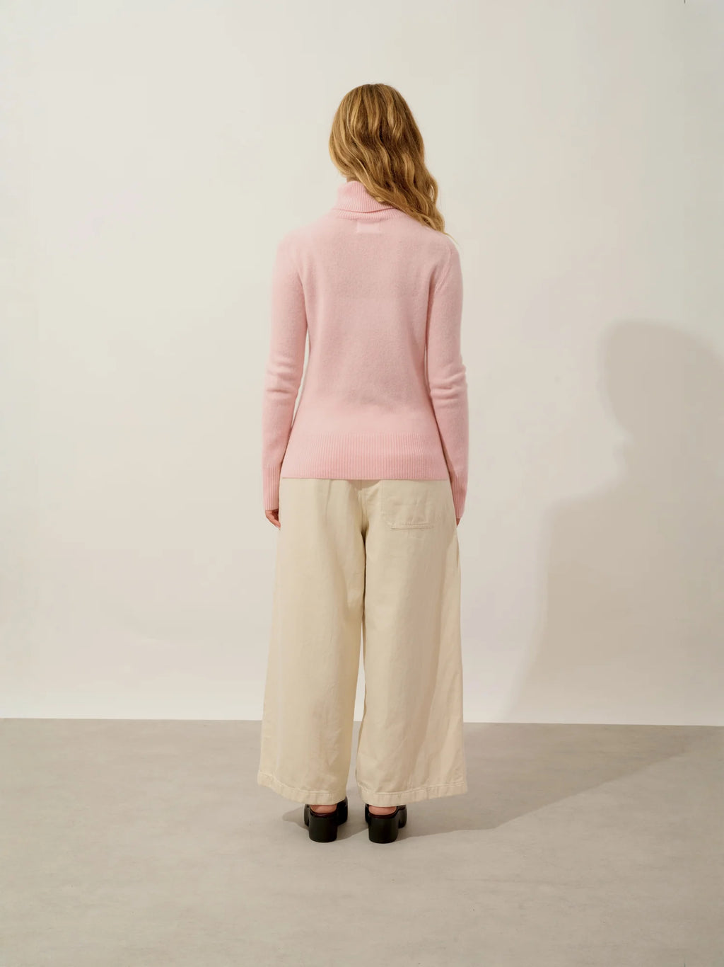 FORNET Pullover Rollkragen Ballettrosa