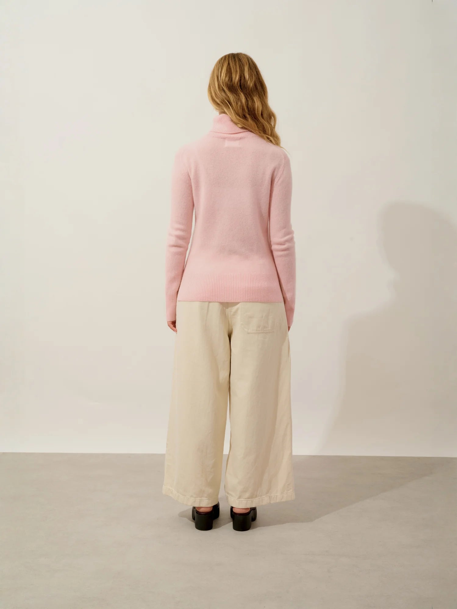 FORNET Pullover Rollkragen Ballettrosa