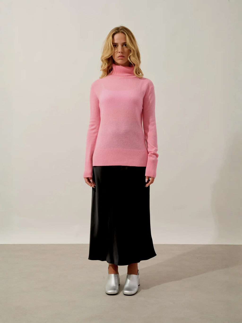 FORNET Pullover Rollkragen Rosa Bonbon