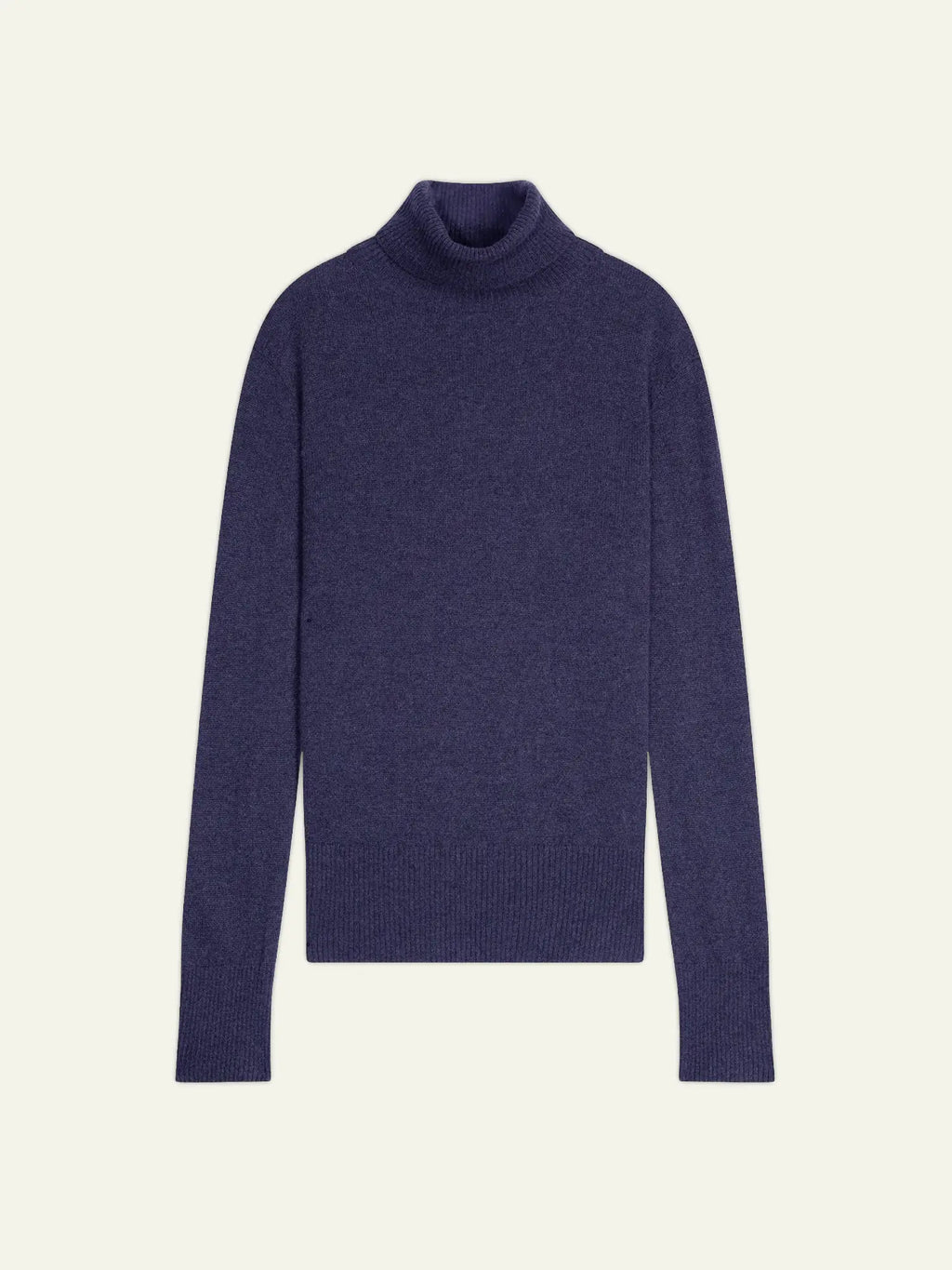 FORNET Pullover Rollkragen Violett Grau meliert
